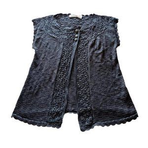 Babydoll Crochet Knit Cardigan